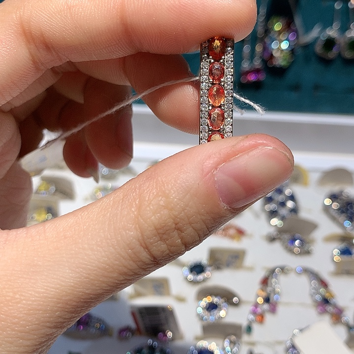 颈饰银S925镶嵌蓝宝石