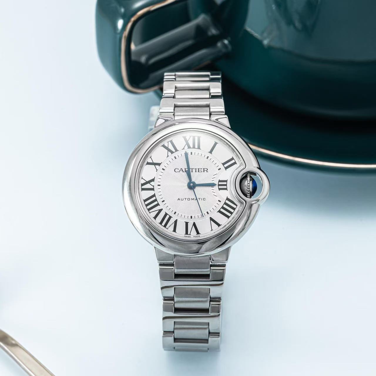 99新 Cartier/卡地亚 蓝气球33表径w6920071 钢带原装