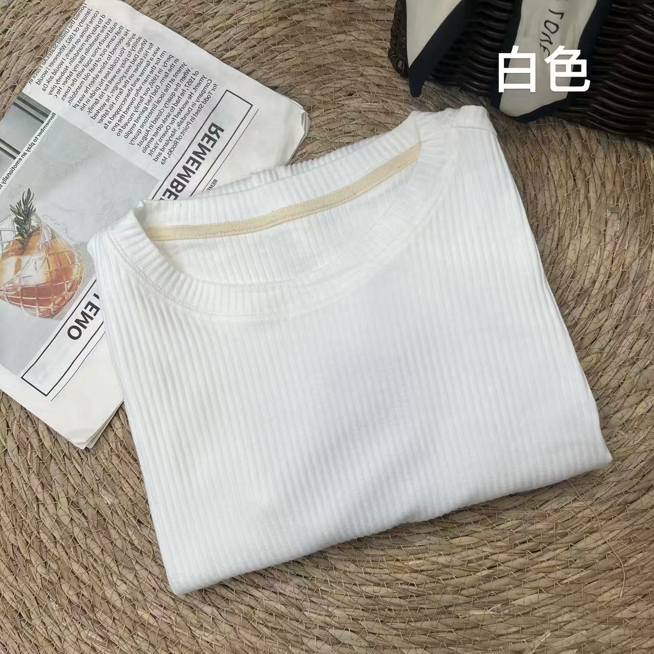 汉麻净版长袖：白色长T坑条款170高个子款