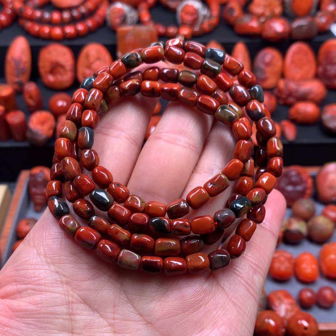 南红玛瑙多圈手链5.5mm未镶嵌