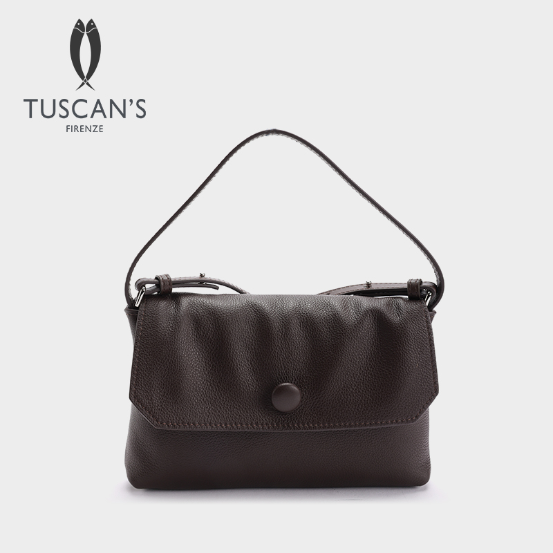 TUSCAN'S秋冬秀款极简风时尚手拎小方包单肩斜挎女包时代双鱼