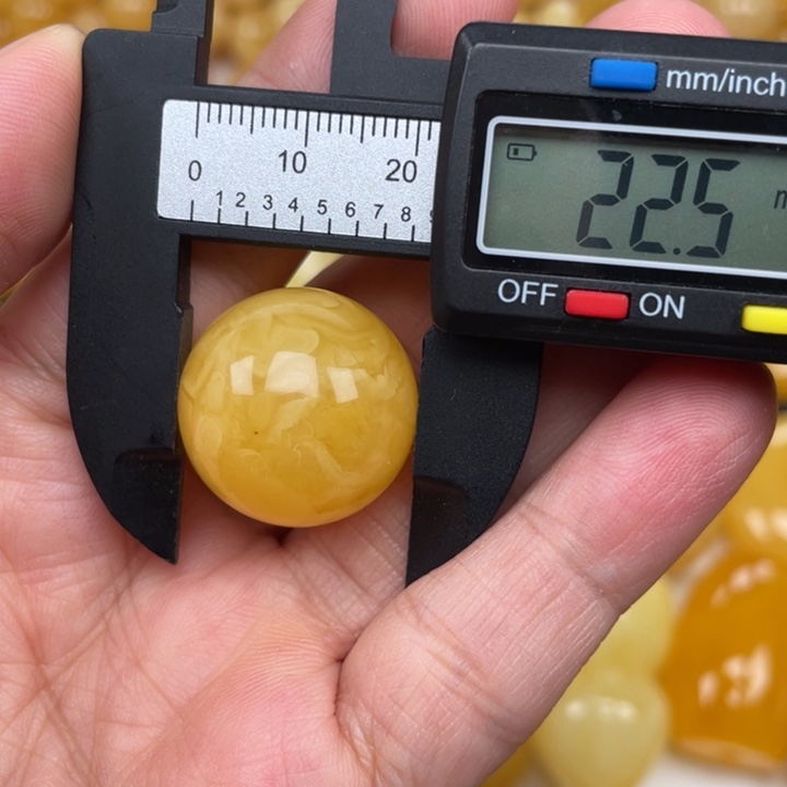 裸石蜜蜡未镶嵌蜜蜡植物圆珠