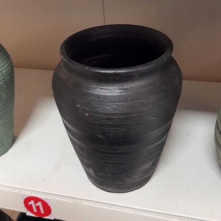 黑色拉丝直筒高22口14