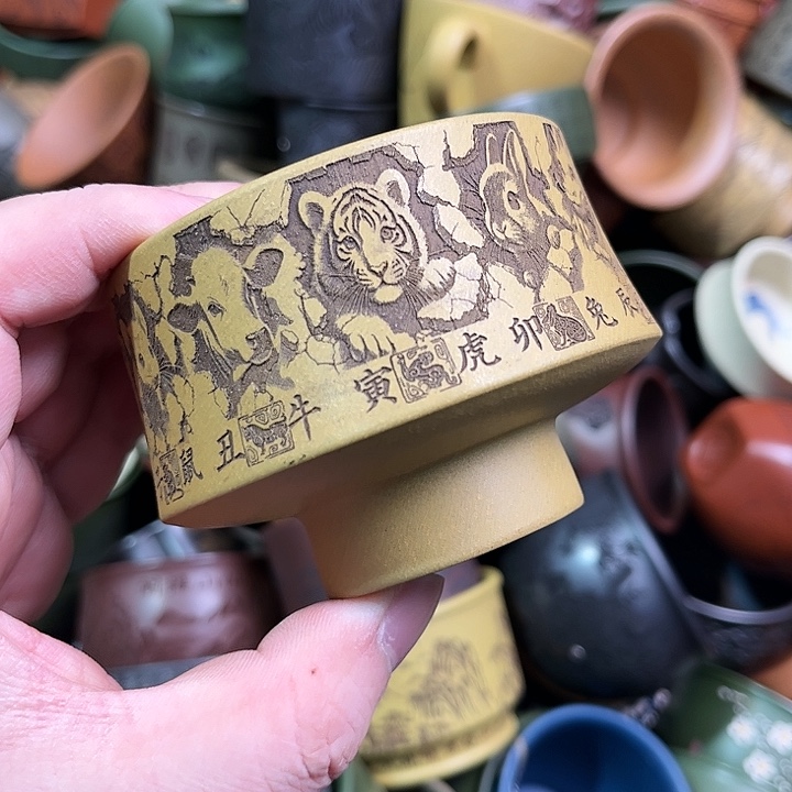 紫砂茶杯全手工紫砂主人杯