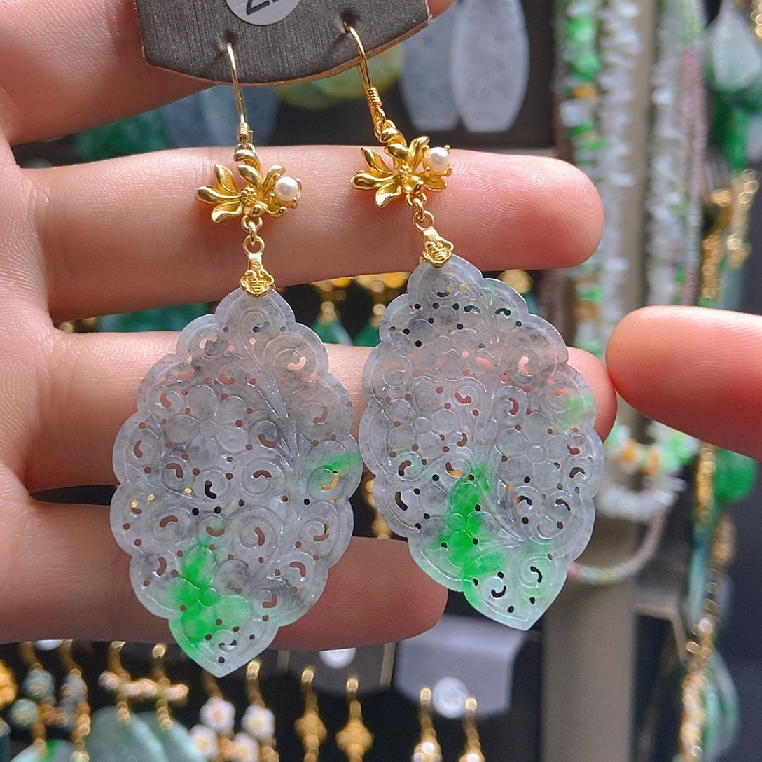 翡翠未镶嵌耳饰翡翠