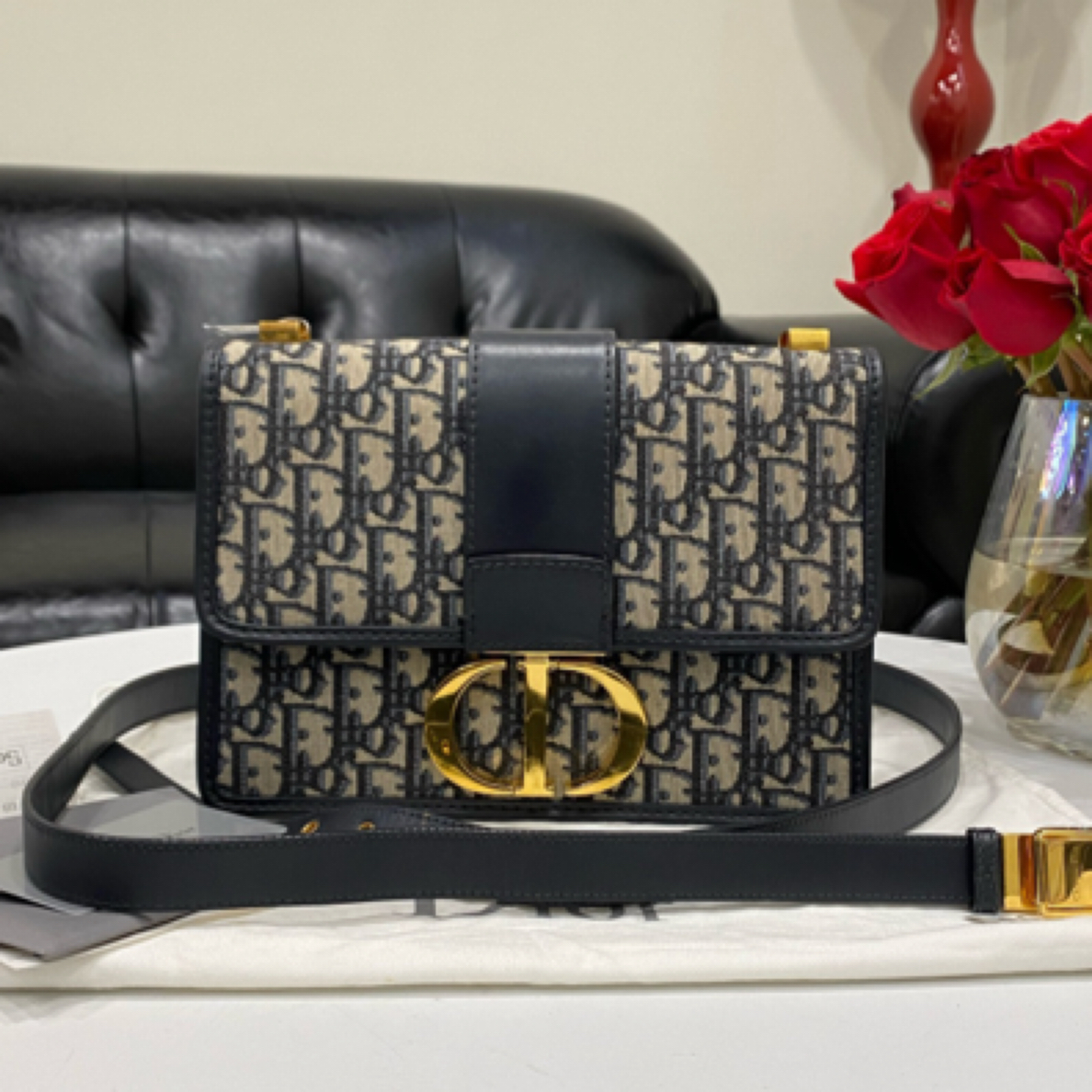 95新 DIOR/迪奥 老花刺绣蒙田30中号