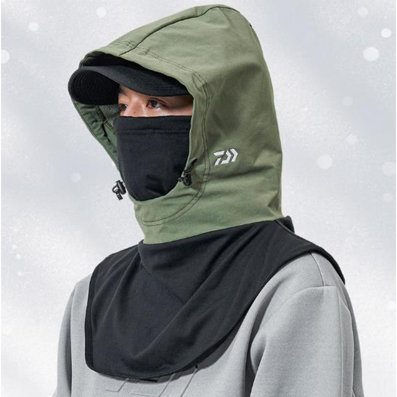 DAIWA达亿瓦25款DC-9425W秋冬连帽围脖防风防雨加绒保暖护肩