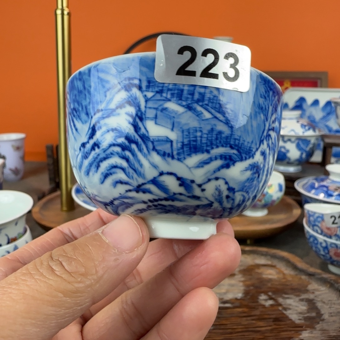 瓷片景德镇手绘青花茶器223