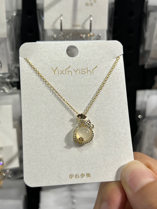 铜合金项链 钱袋子精致项链时尚时尚气质百搭休闲款