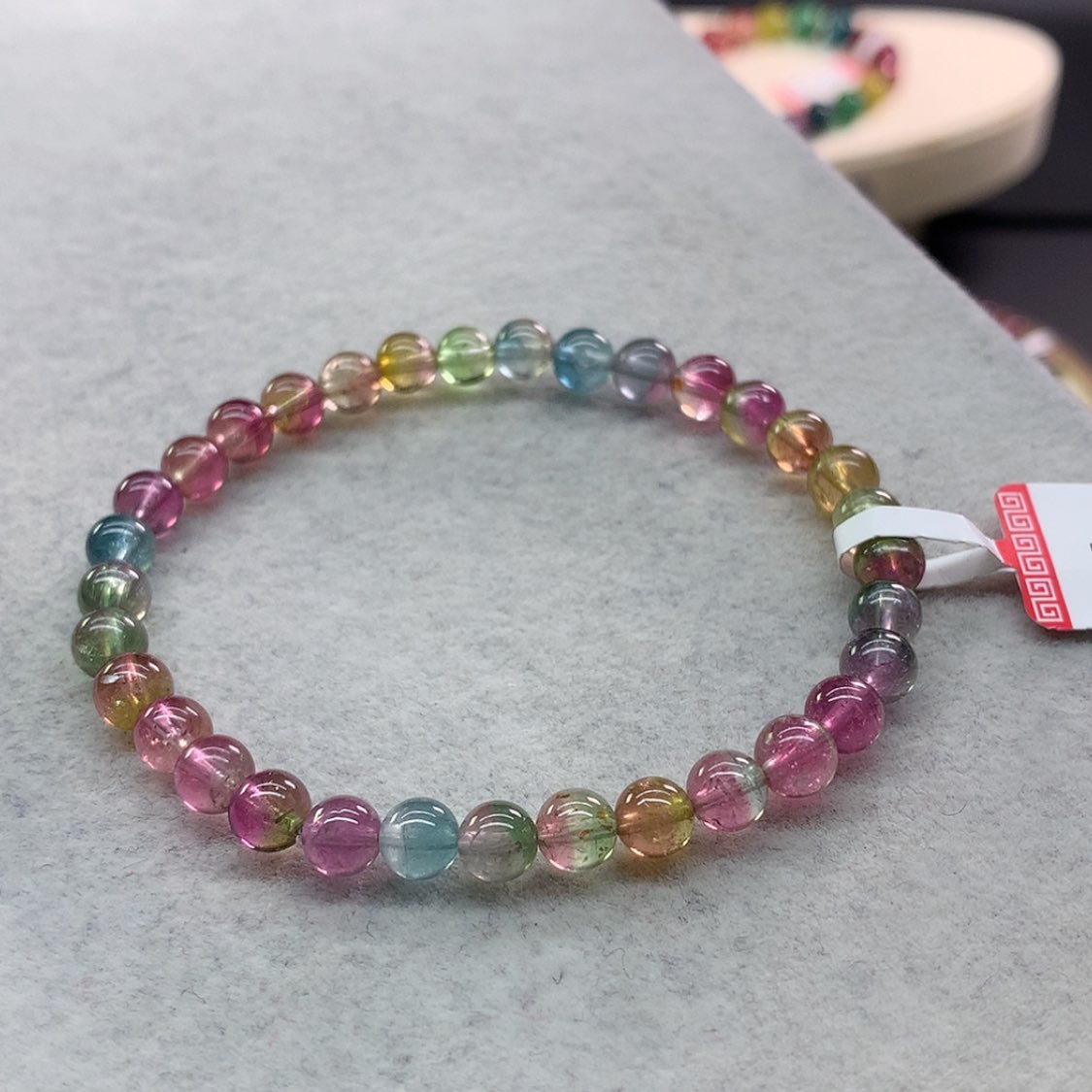 【闪购商品】碧玺手链未镶嵌碧玺西瓜单圈5.8