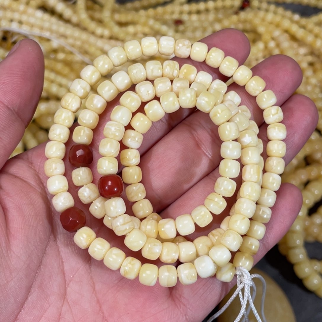 蜜蜡裸石未镶嵌蜜蜡佛珠6.5mm