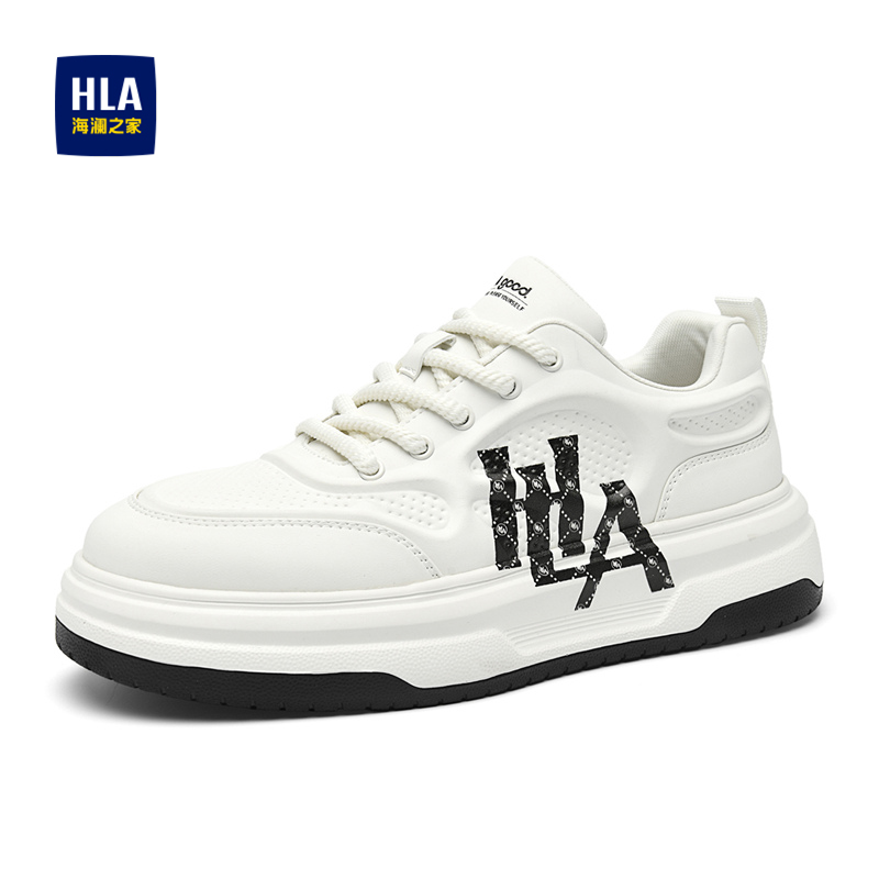 HLA/海澜之家男鞋新款春夏时尚百搭板鞋透气增高耐磨男士休闲鞋