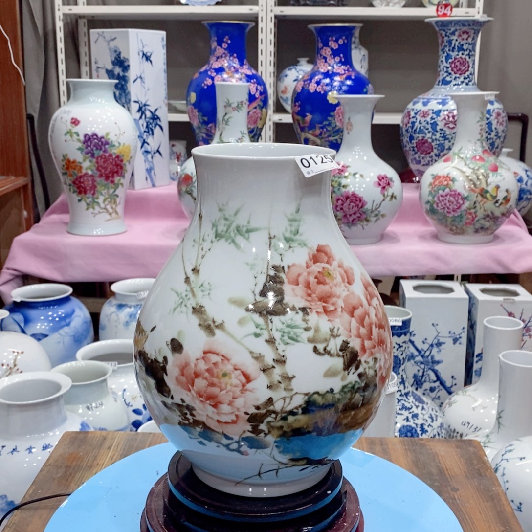 摆件景德镇陶瓷福筒