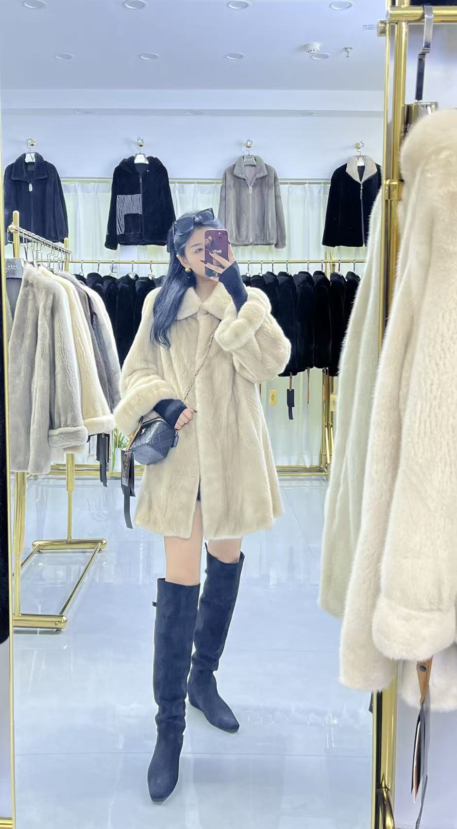 05Y2507【圣世皇妃】‘小在逃公主时尚貂皮大衣貂皮女款