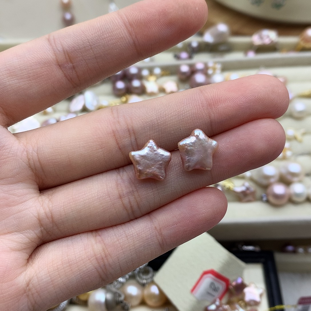 淡水珍珠耳饰银S925镶嵌