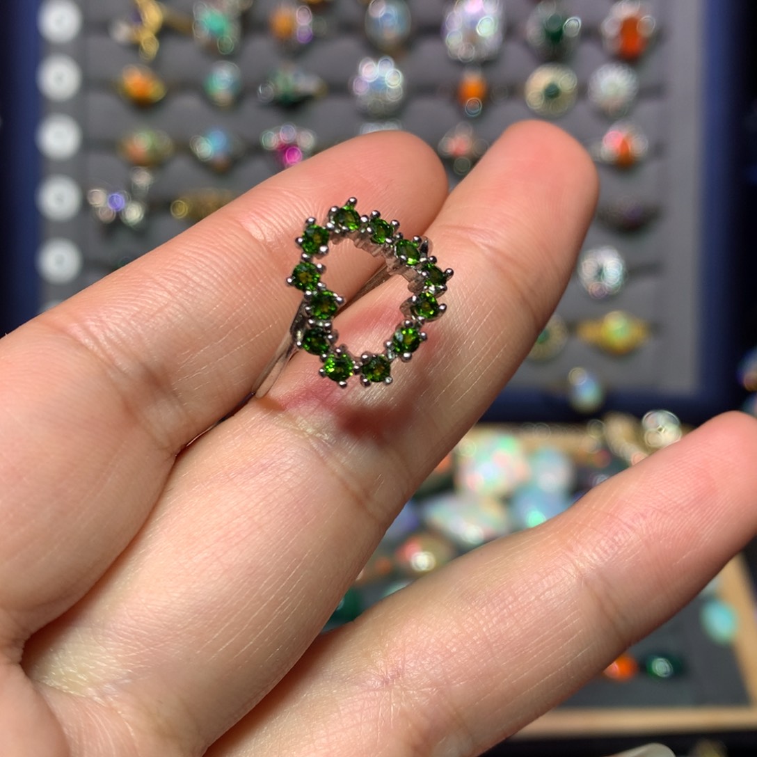 欧泊戒指款式银S925镶嵌