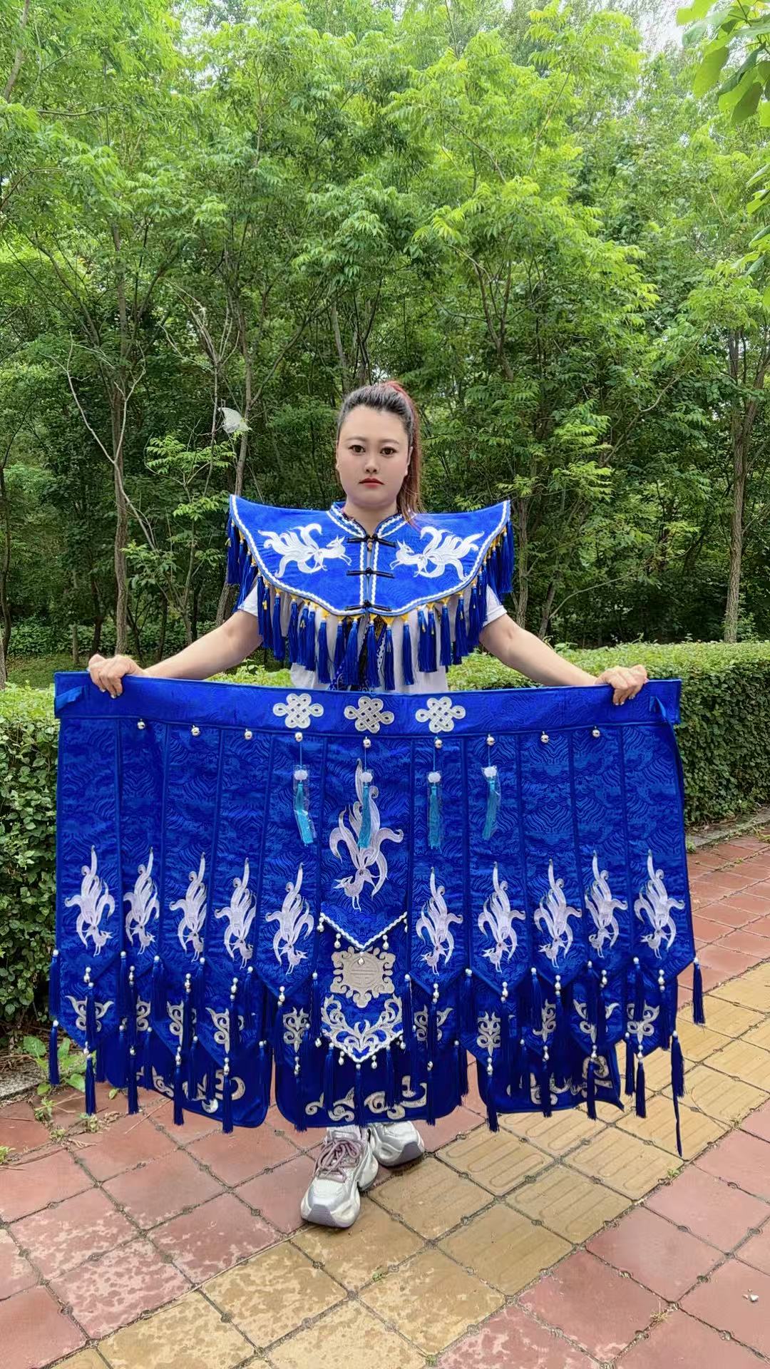 撒满战袍战裙披肩套装刺绣九尾狐男女同款下单备注身高体重