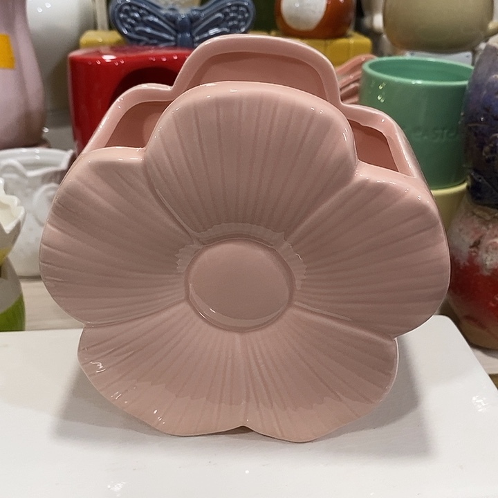 陶盆有孔 瑕疵针孔漏釉介意勿拍外口 13外高13