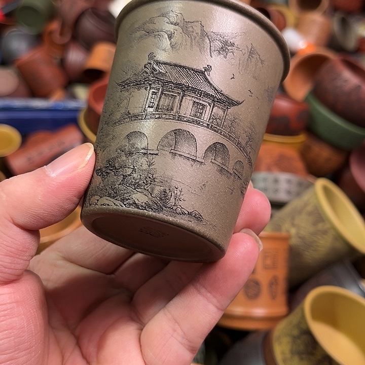 紫砂茶杯全手工紫砂主人杯