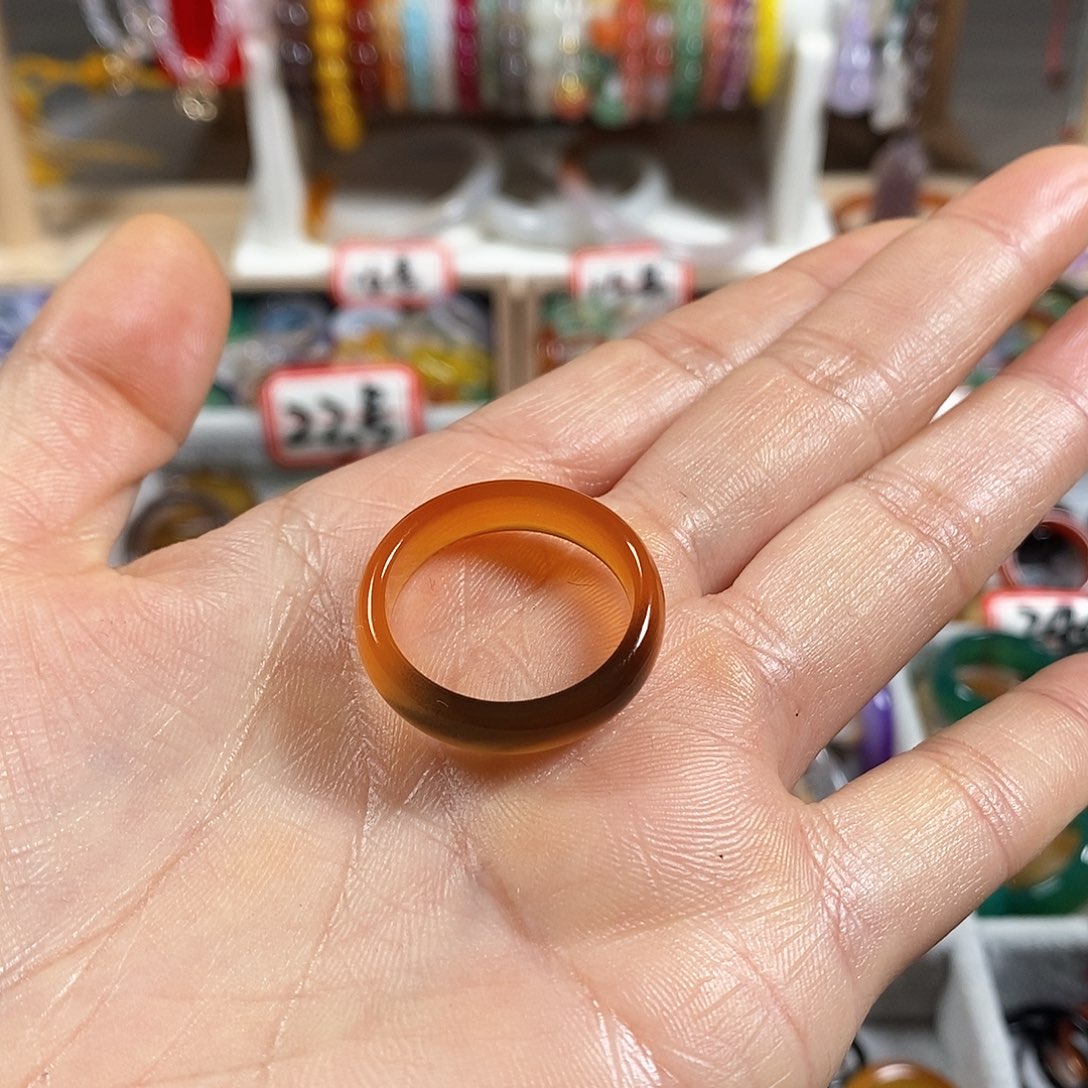 玛瑙/玉髓戒指未镶嵌一*