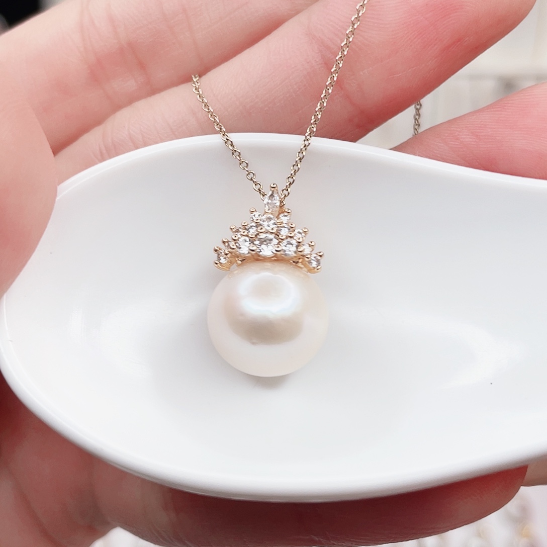 淡水珍珠吊坠(赠链)合金