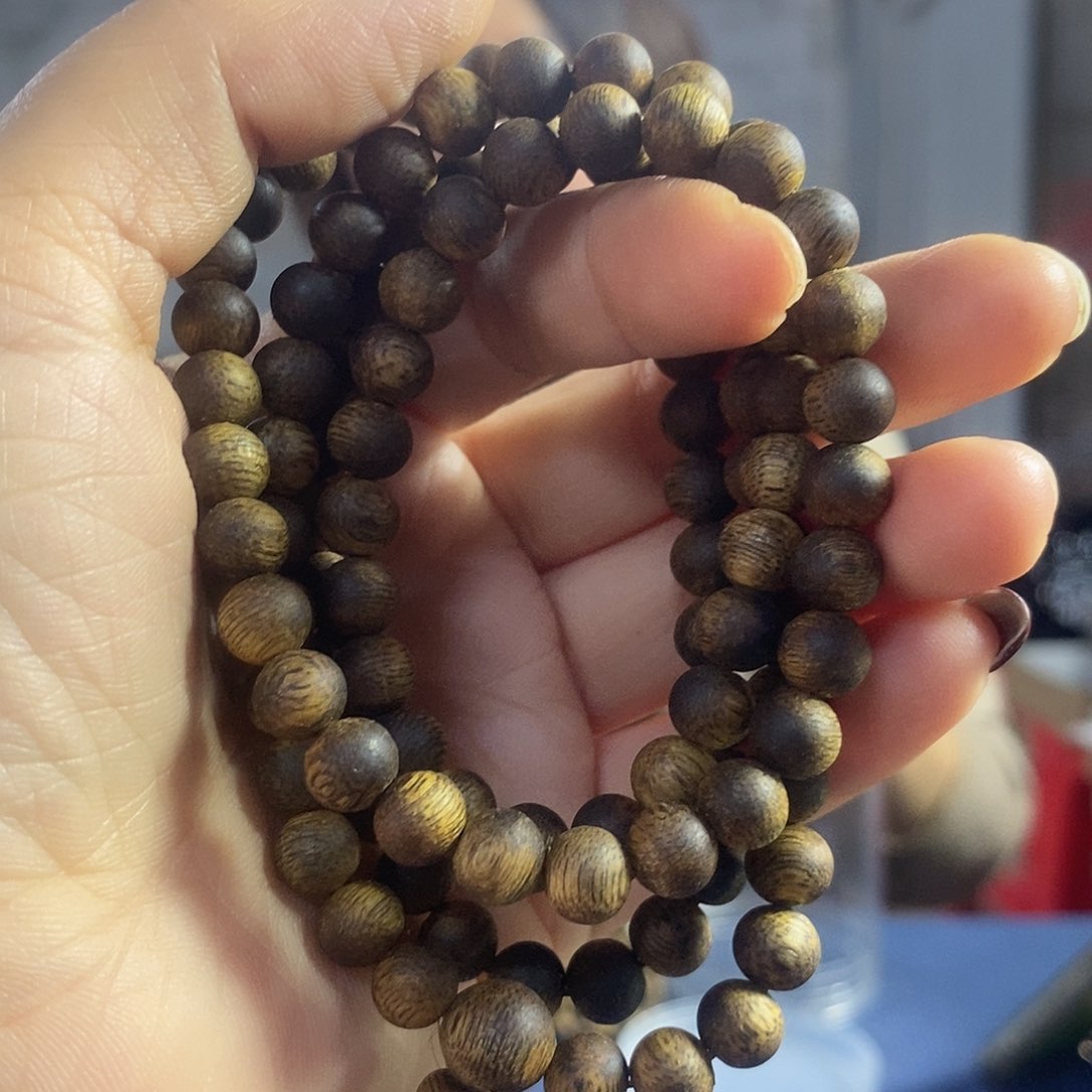 沉香手串棋楠流油王圆珠长串0.7/18克多样性发一