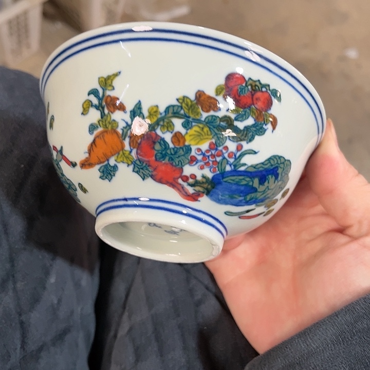瓷片/////直径12.5厘米。绿。