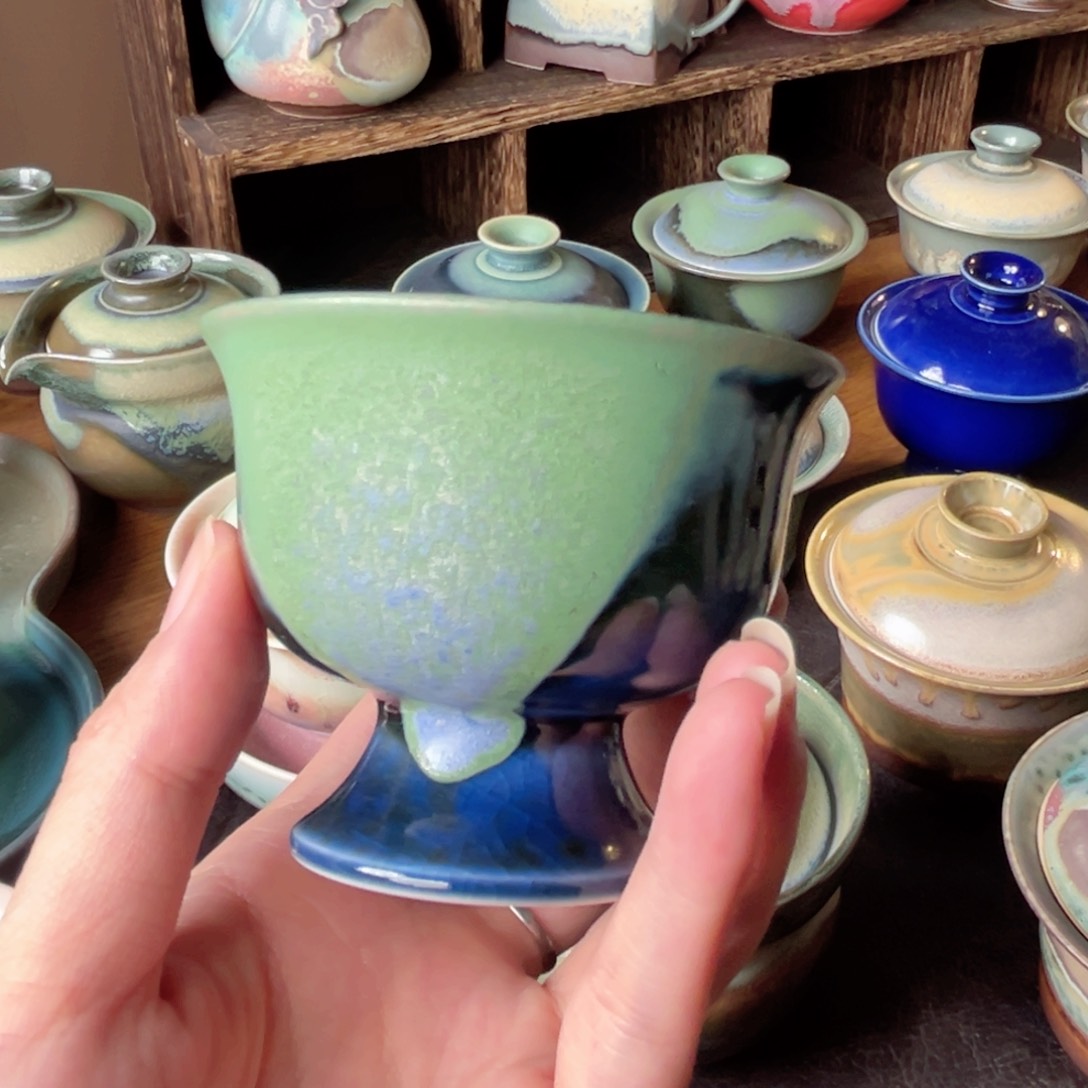 杯纯手工制作柴烧茶器