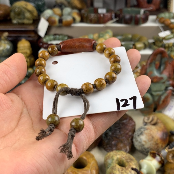 花***错岫岩河磨玉（透闪石质玉）未镶嵌珠宝奇石