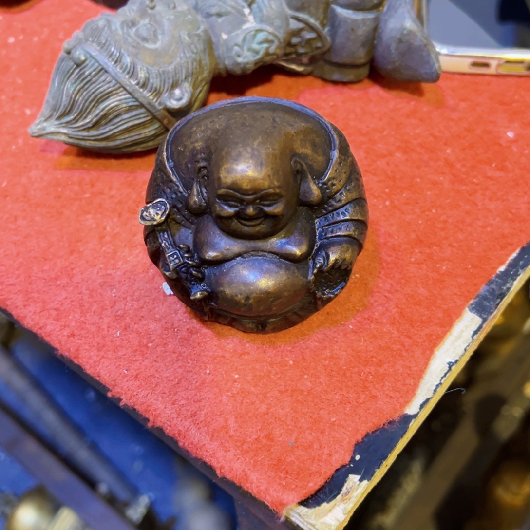 薇***情黄铜摆件，文房摆件