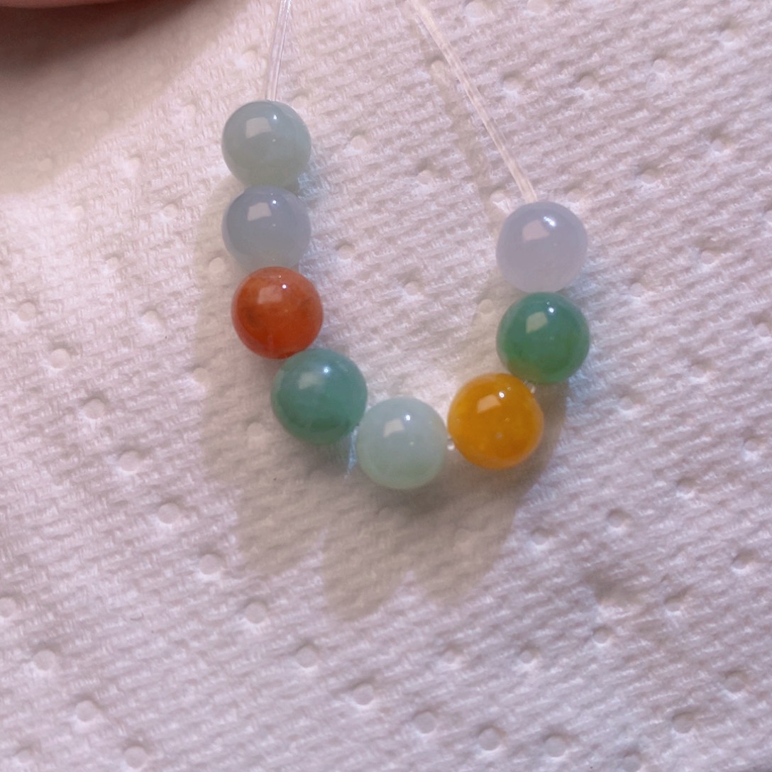 翡翠散珠七彩珠珠7