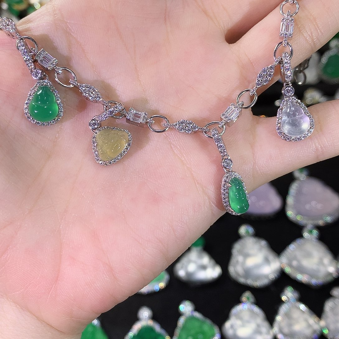 玛瑙/玉髓银S925镶嵌手链