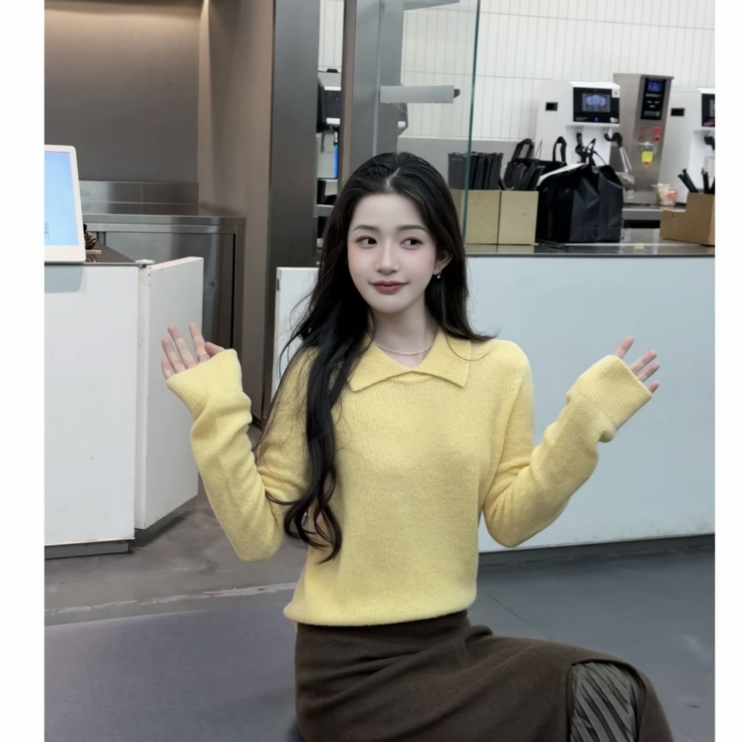 GIRDEAR/哥弟氛围感软糯秋冬百搭时尚宽松保暖针织衫女 138072