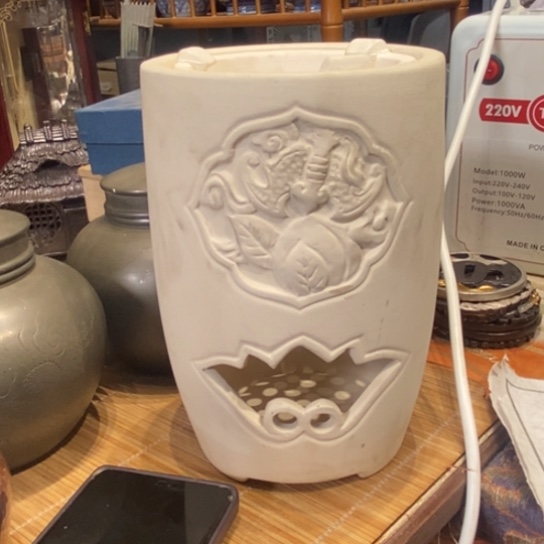 蜜安罐瓷香炉锡茶则