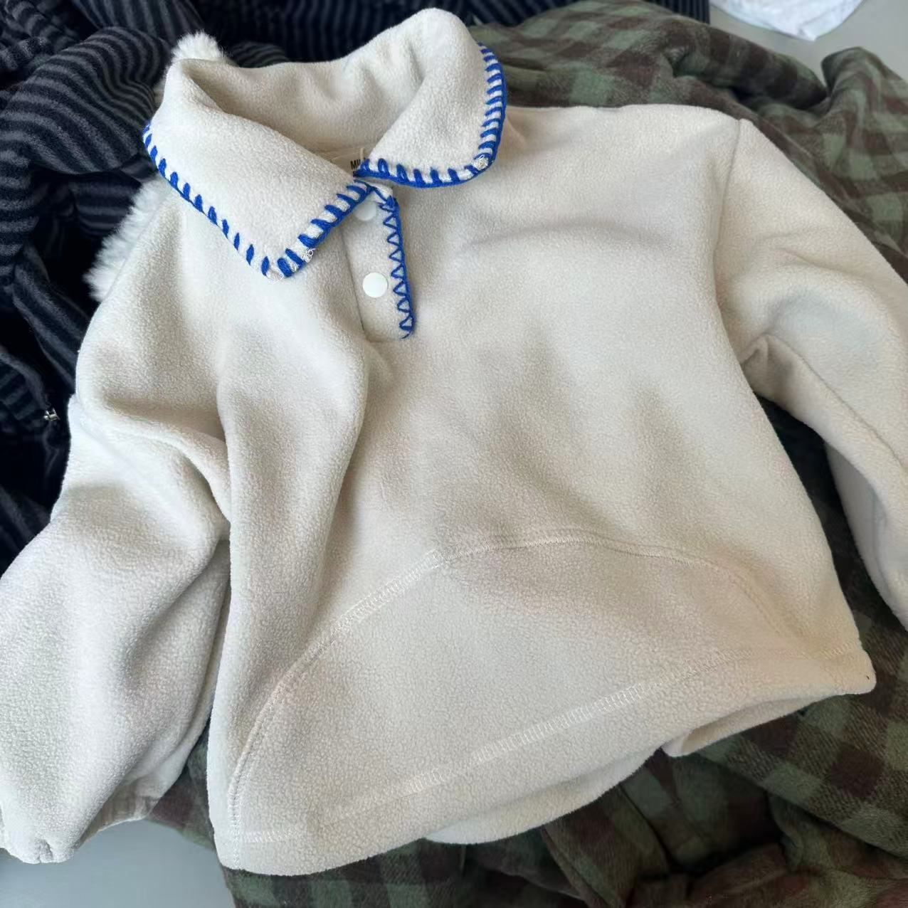 抓绒翻领上衣（不支持退货）