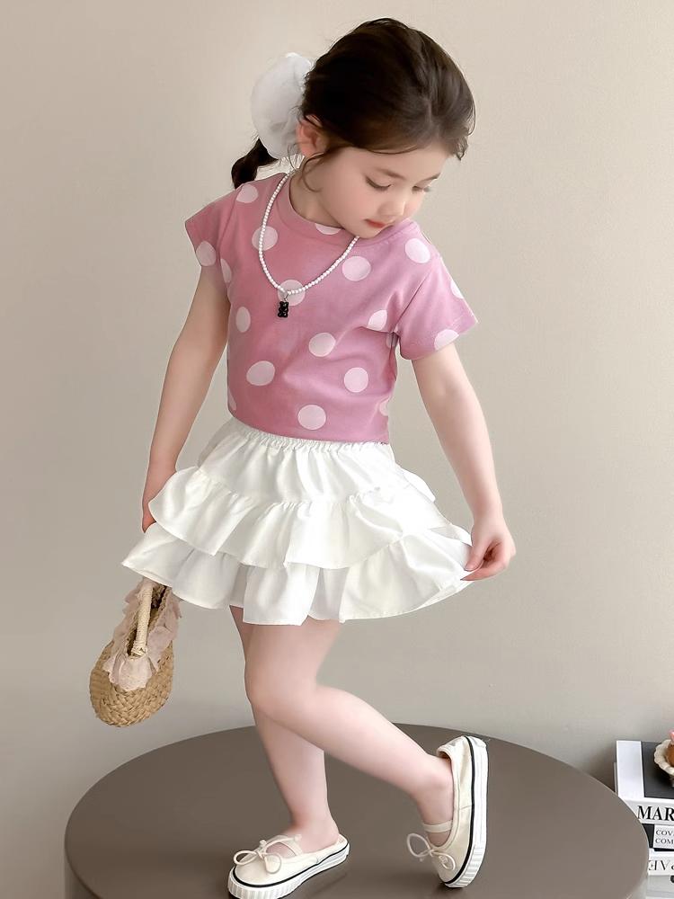 【现货】D33可爱甜美蛋糕裙两件套洋气短袖半身裙两件套