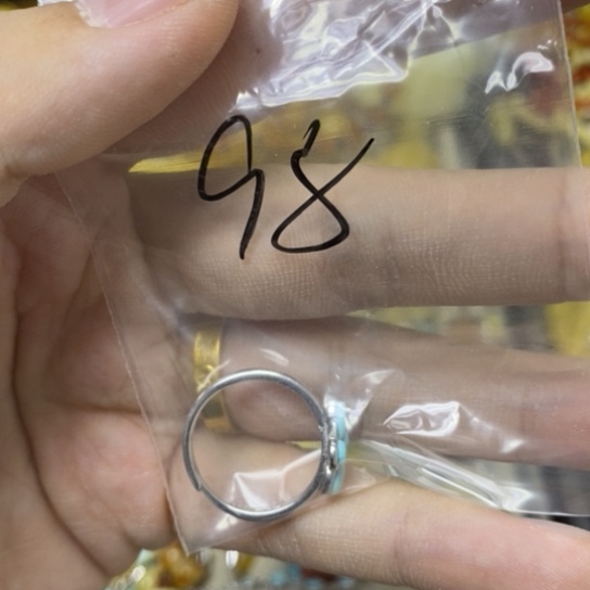 裸石蜜蜡银S925镶嵌戒指