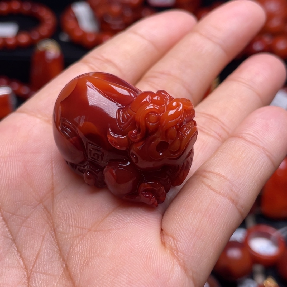 南红玛瑙珠宝奇石未镶嵌吊坠