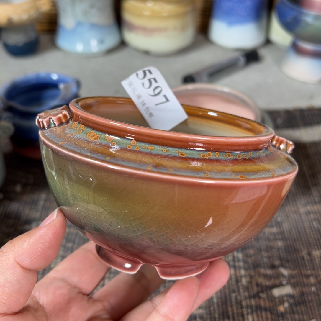 红陶口8.5高7 景德镇手工花盆