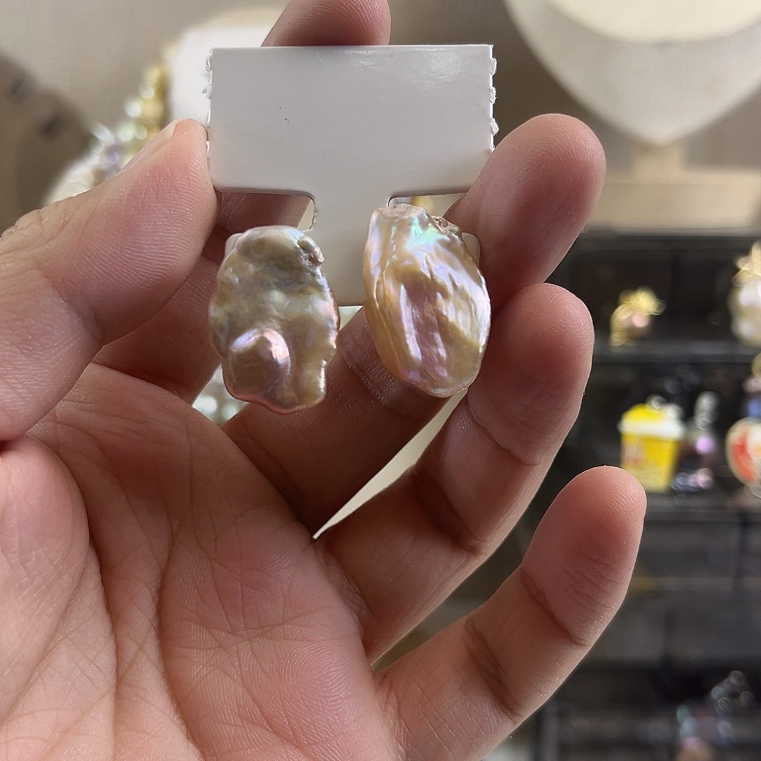 淡水珍珠耳饰未镶嵌【纯恬】