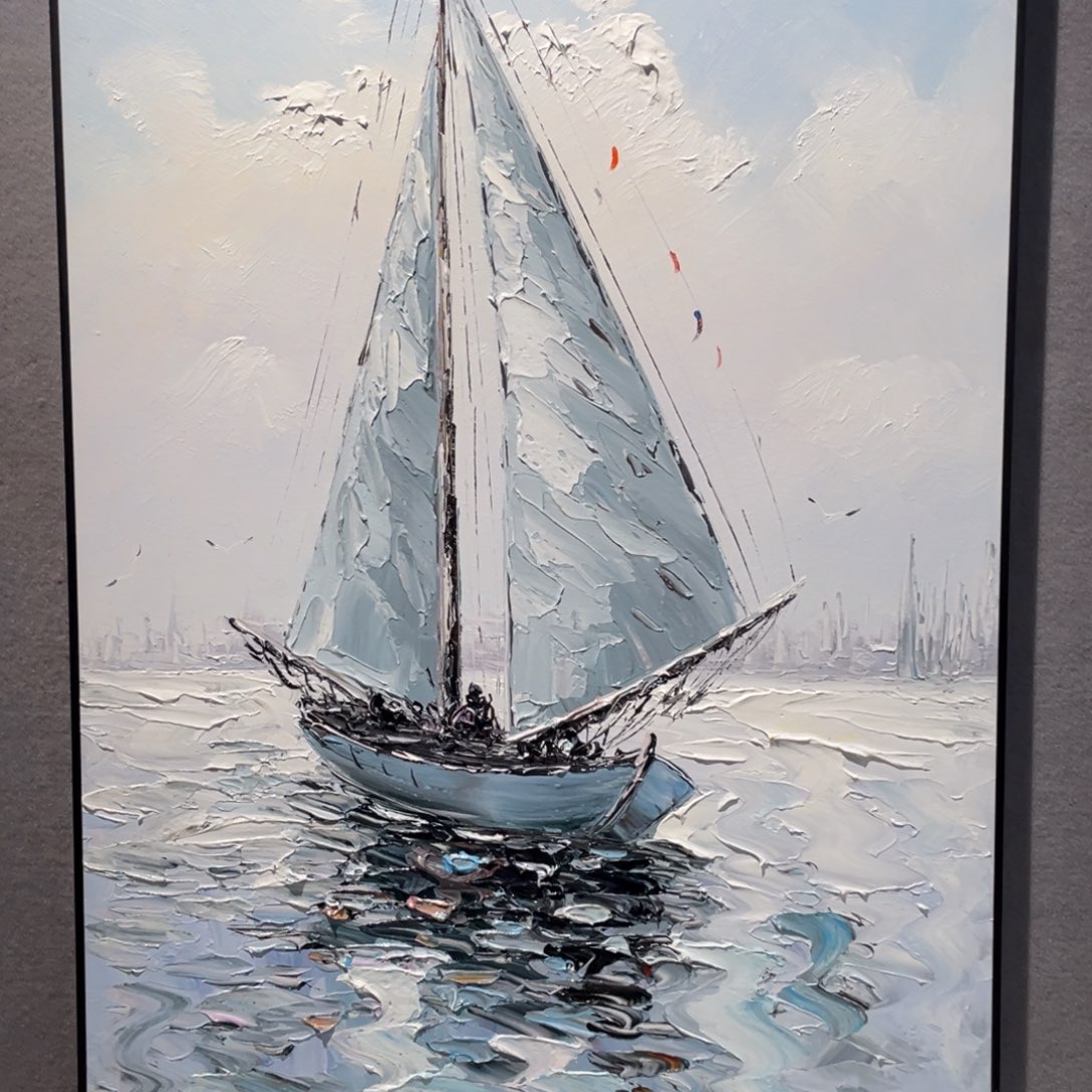 油画油画作品欣赏70.100带铝合金框