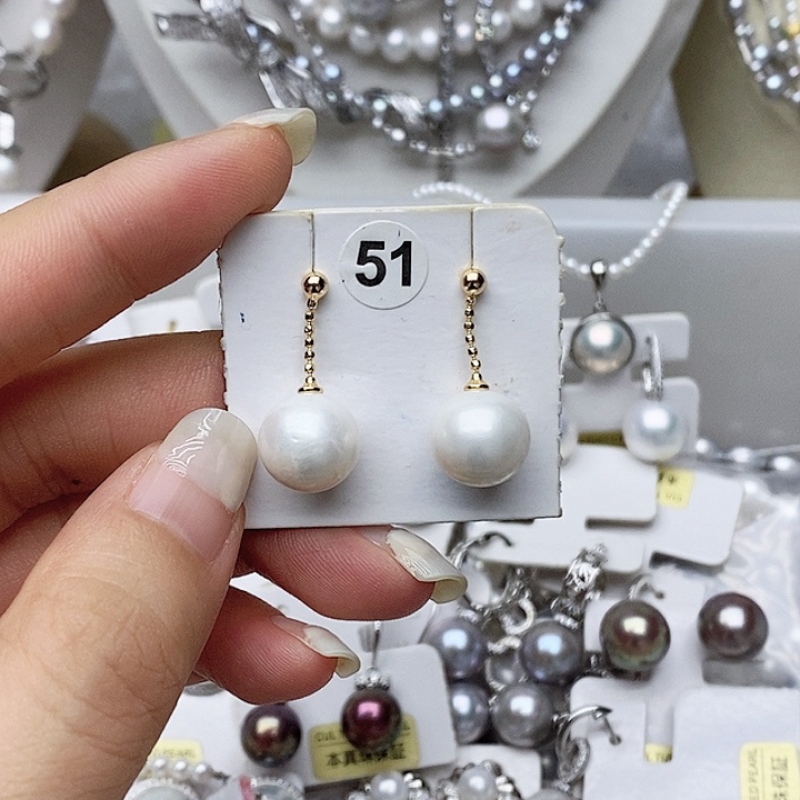 未镶嵌耳钉淡水珍珠