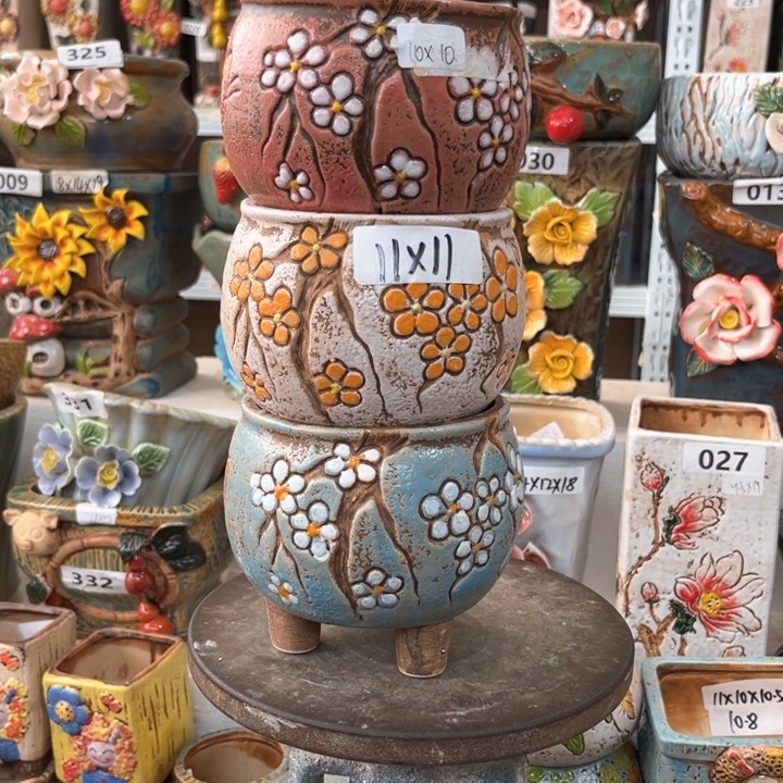 紫砂花盆粗陶材质多肉花盆