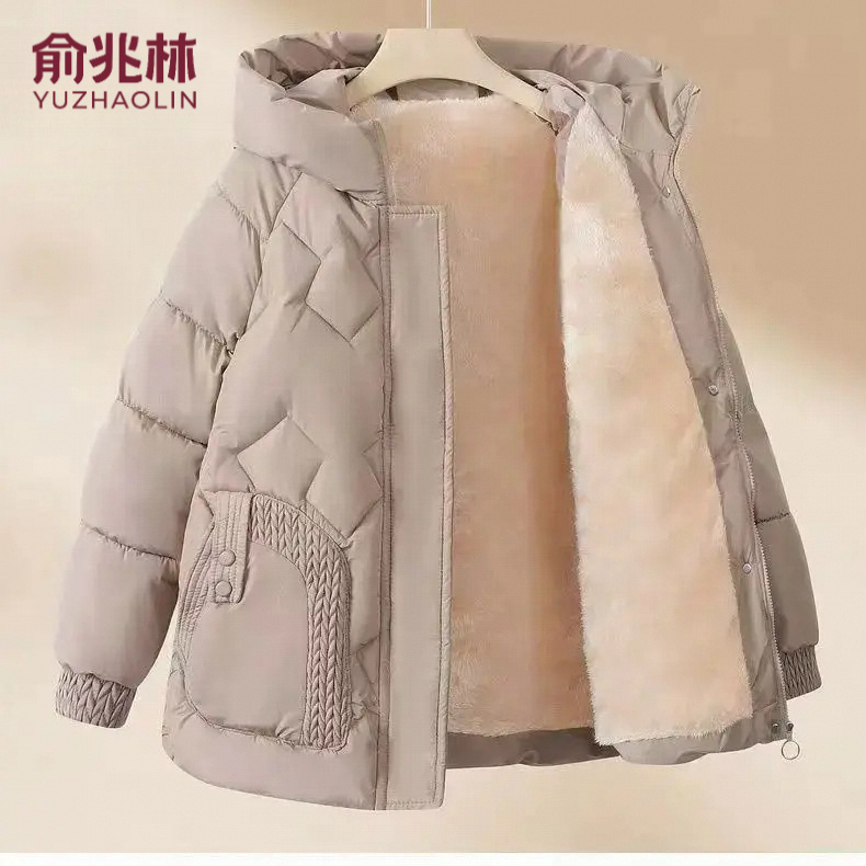 俞兆林妈妈装冬季加绒加厚棉袄中年妈妈冬装加绒外套2025新款气质