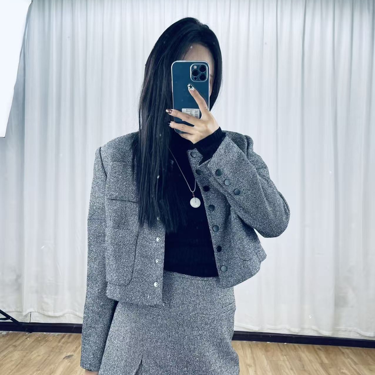 常规款潮流拼接短外套西服街头风轻奢薄款女短款秋季