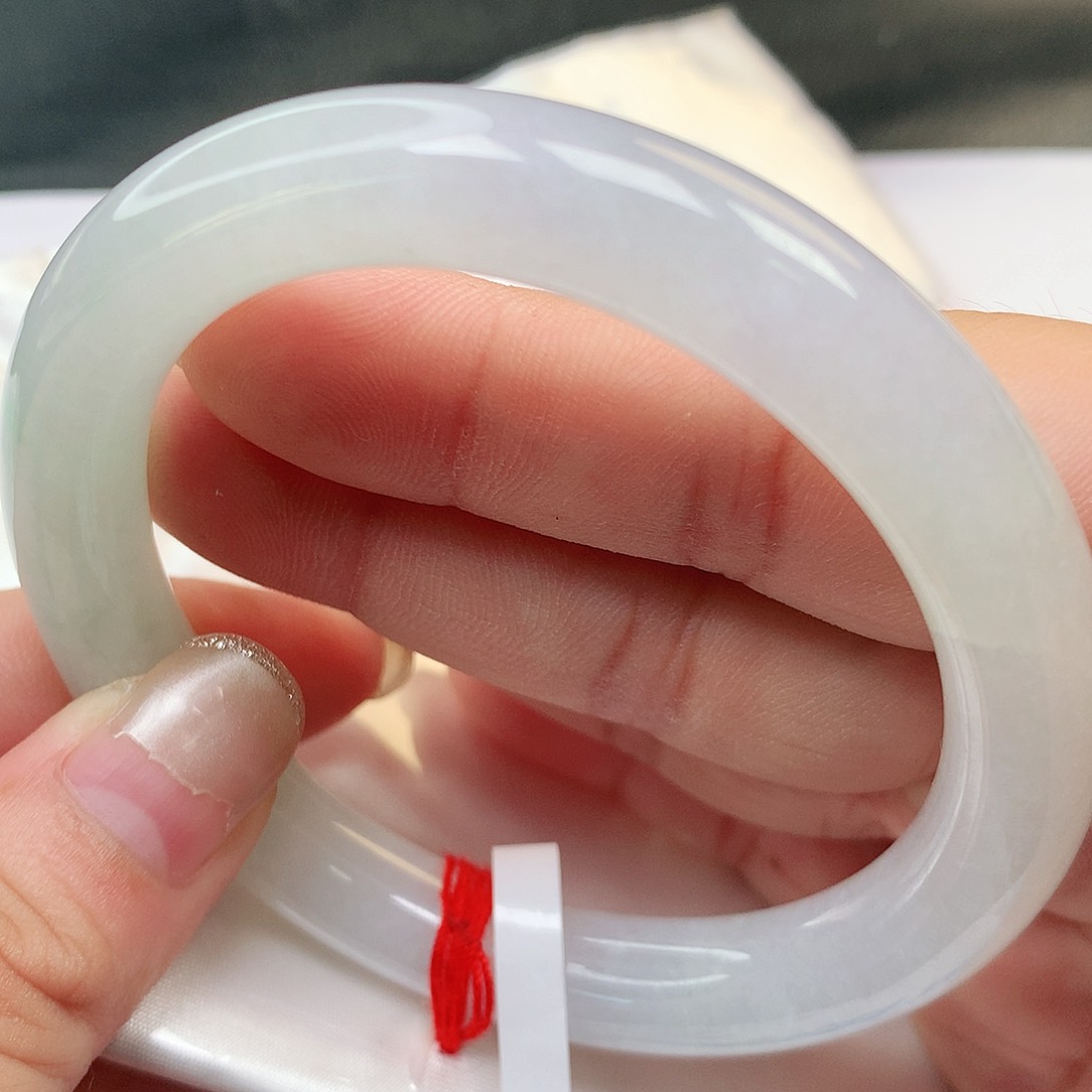 未镶嵌手镯翡翠缅甸纯天然A货翡翠老坑种白月光137号