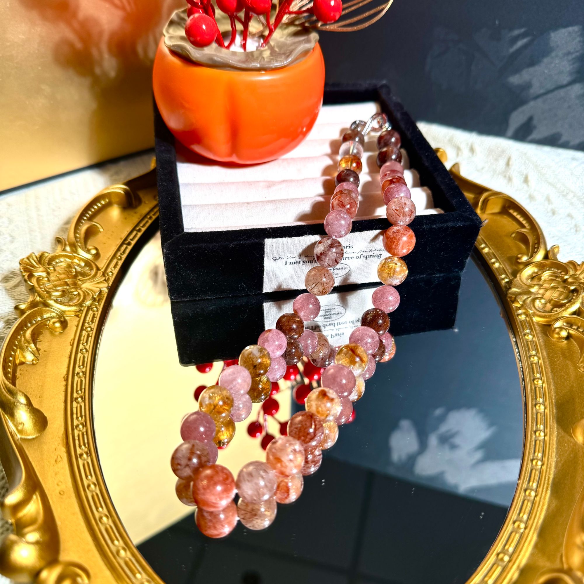 黑金超七多宝草莓晶等项链