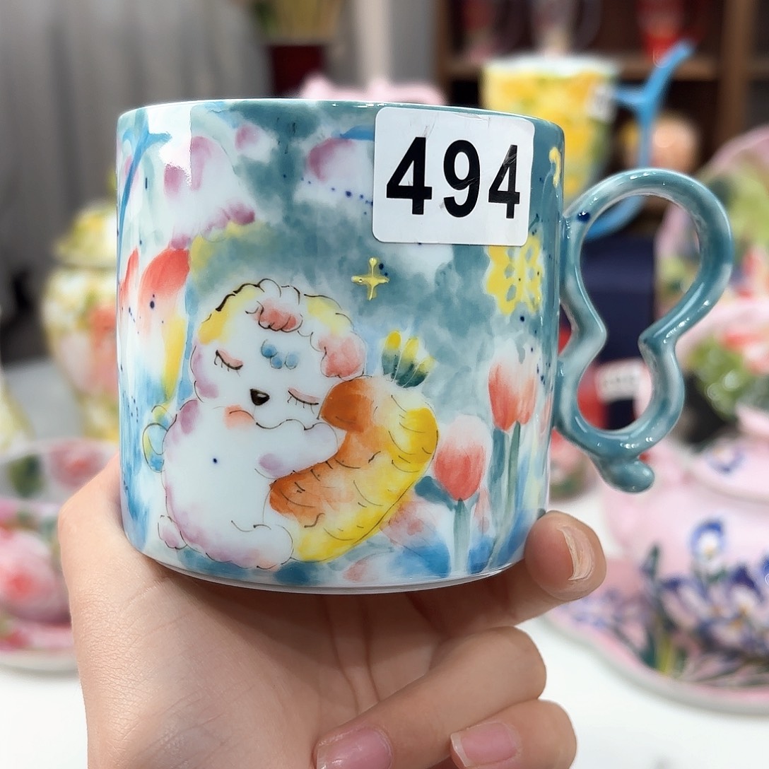 景德镇手绘高温釉下彩陶瓷茶具