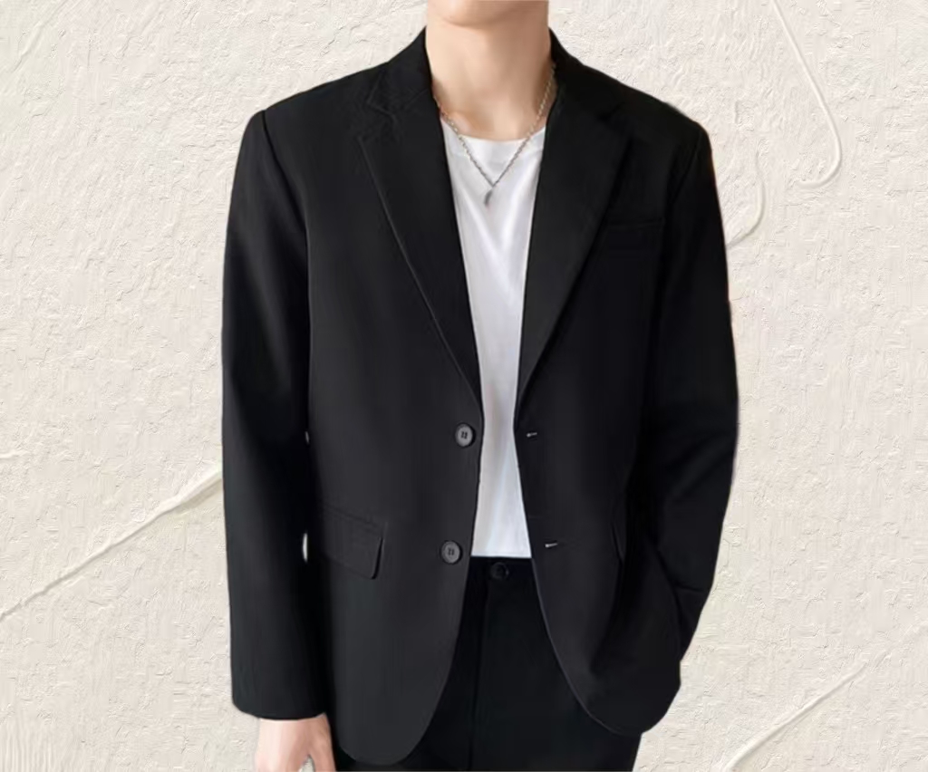 3号链接男士休闲西服修身商务正装痞帅薄款（实物以直播间为准）