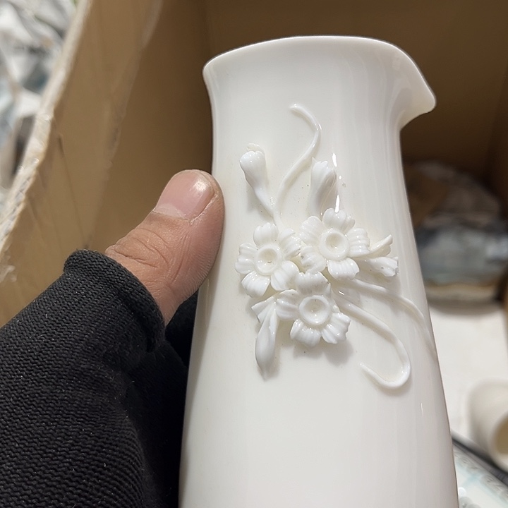 融***莲瓷片茶摆件工艺品摆件666